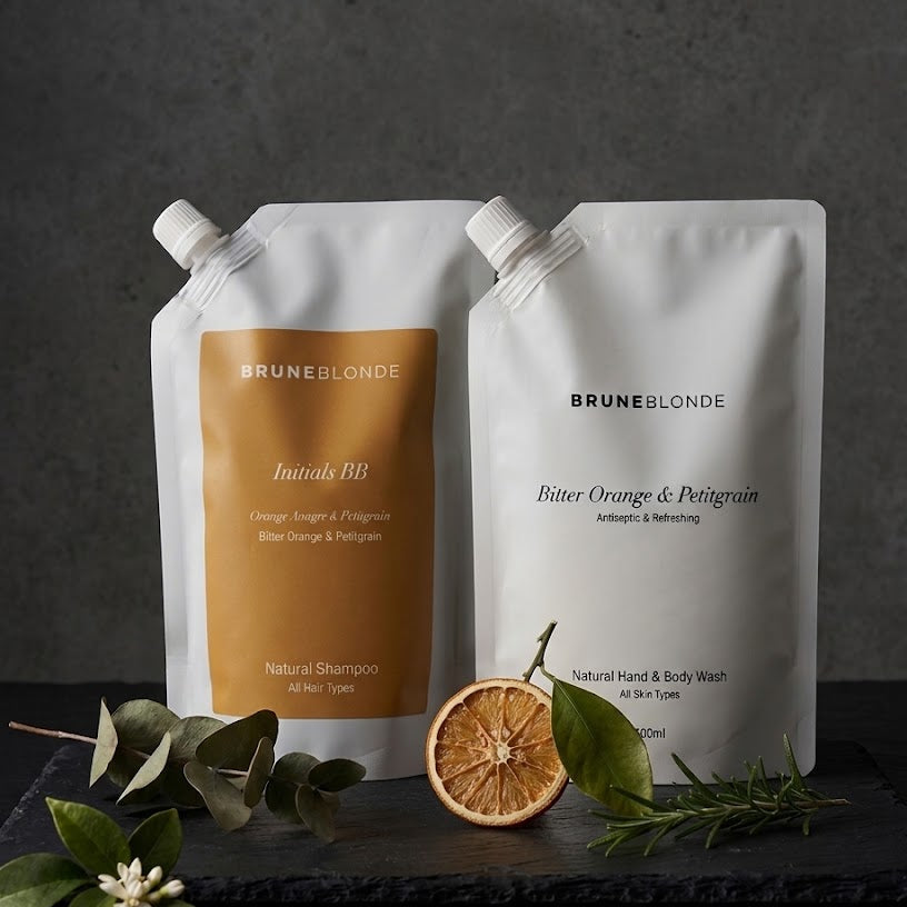Bitter Orange & Petitgrain Shampoo & Body Wash Duo | Bruneblonde Natural Haircare | 500ml Refill Set