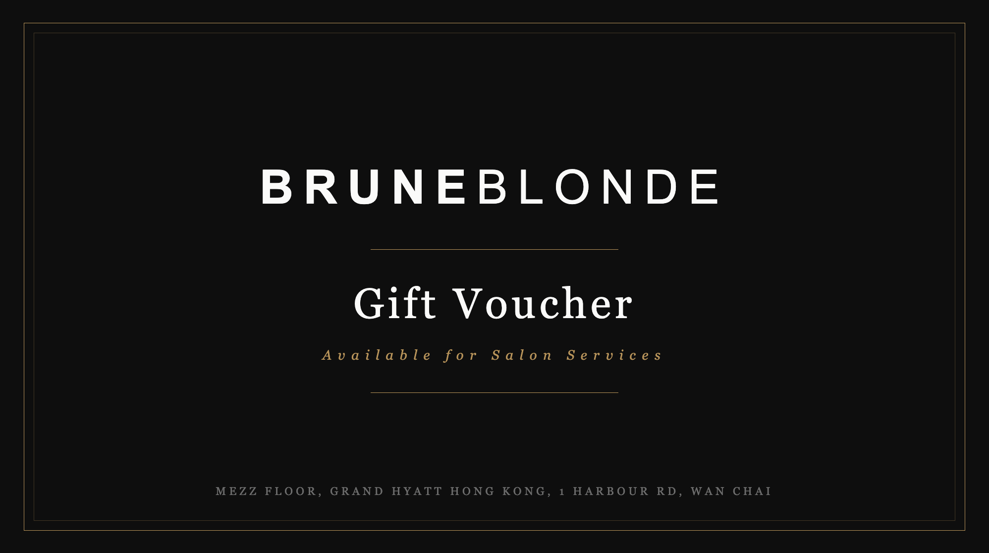 Bruneblonde Gift Voucher — From HK$1,000