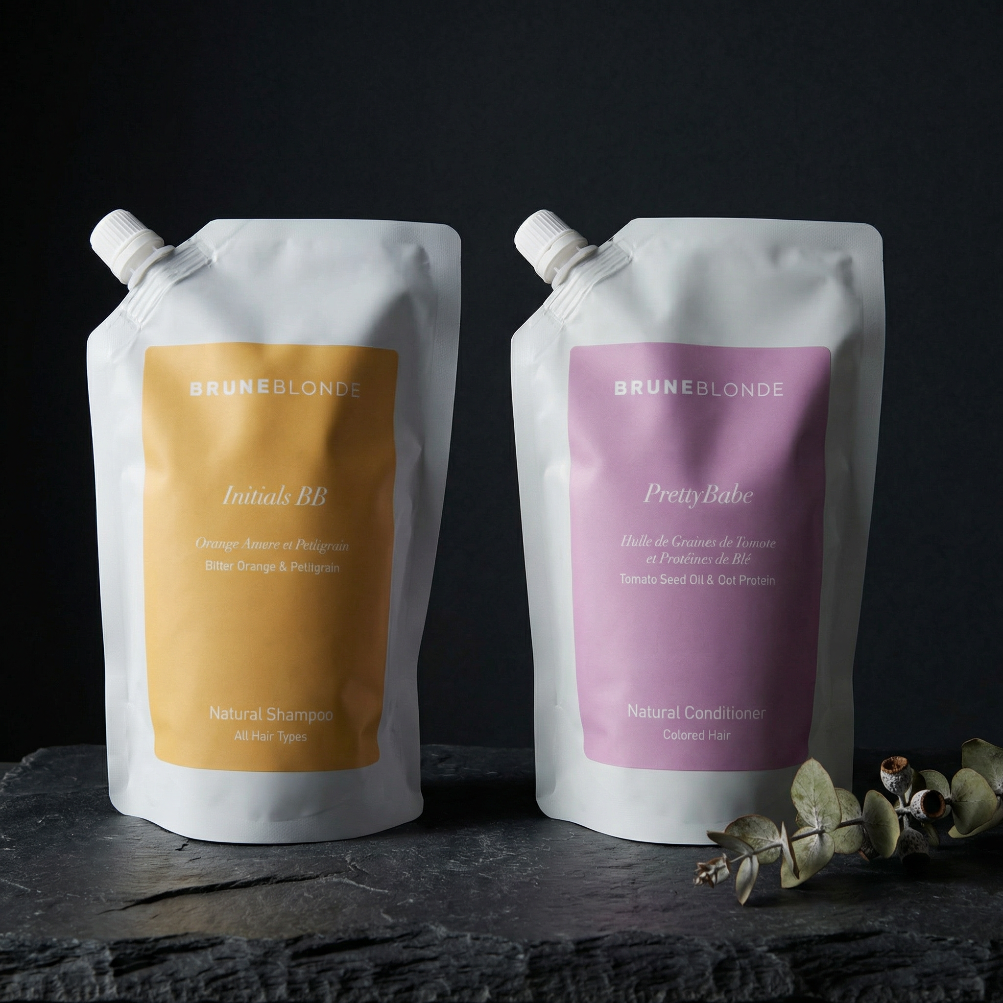 Bitter Orange Shampoo & Pretty Babe Conditioner | Bruneblonde Natural Refill | 500ml Set